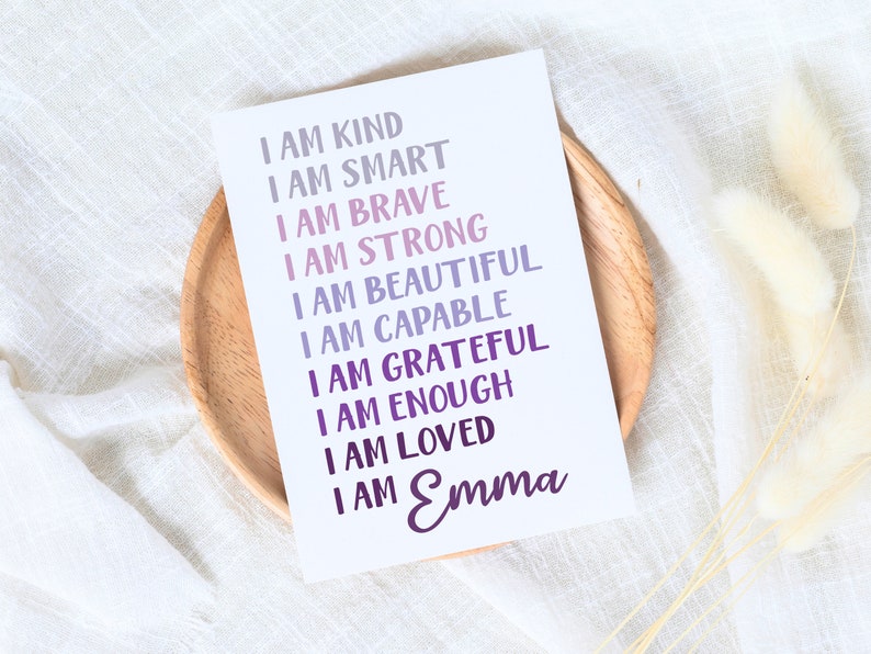 Affirmations Gift for Girls - Personalized