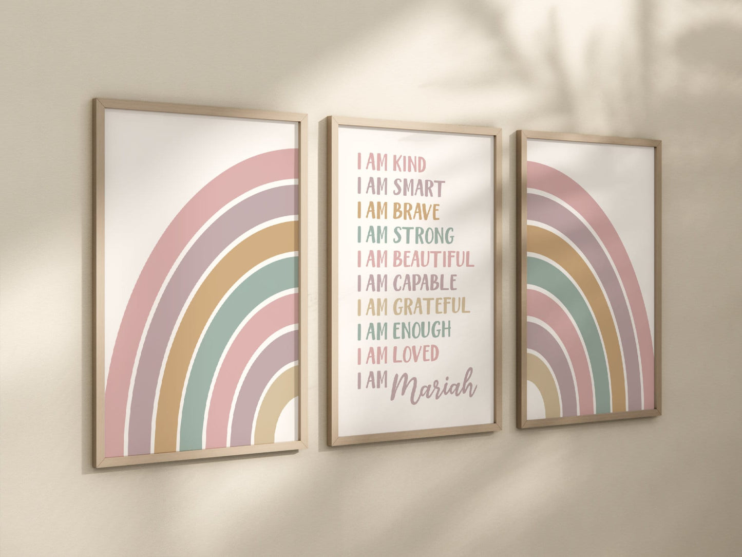 Boho Rainbow Affirmations Set - Personalized