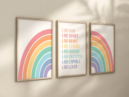 Affirmation for Kids Wall Art Set