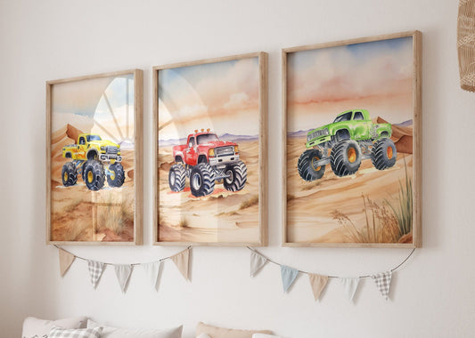 Monster Truck Wall Set