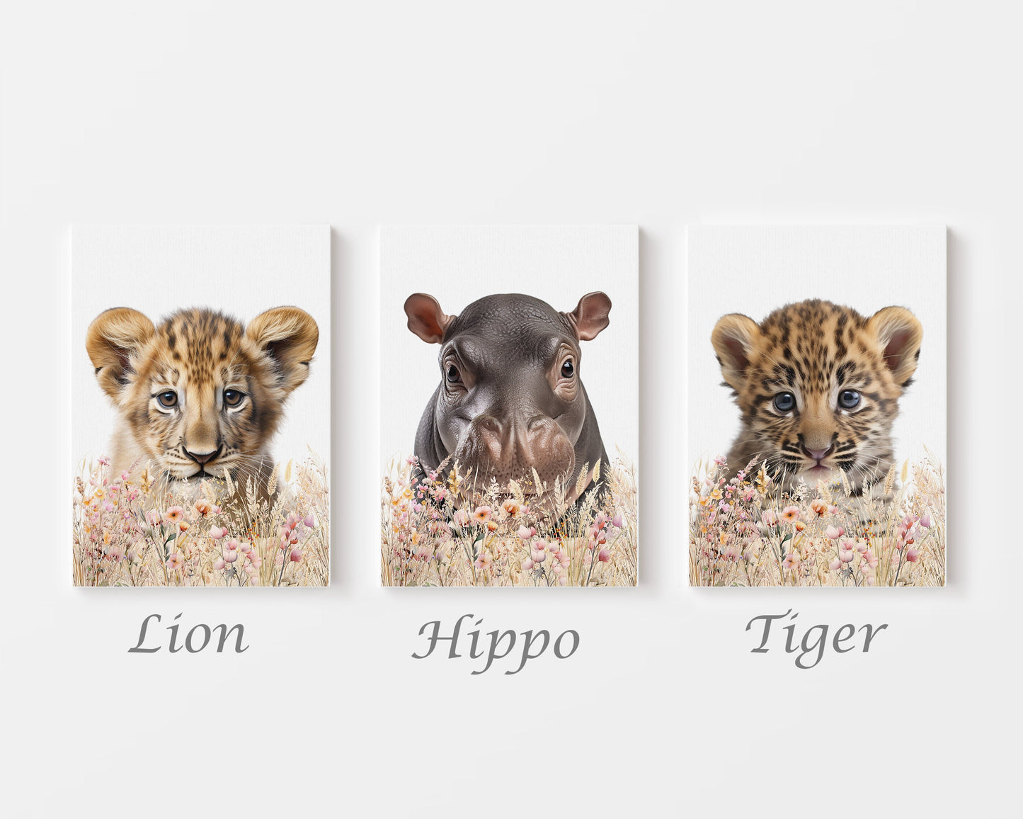 Boho Safari Wall Art Set - Personalized