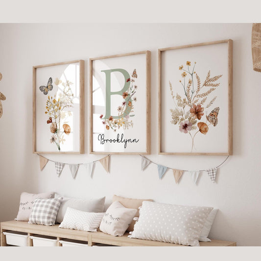 Wildflower Wall Art Set - Personalized