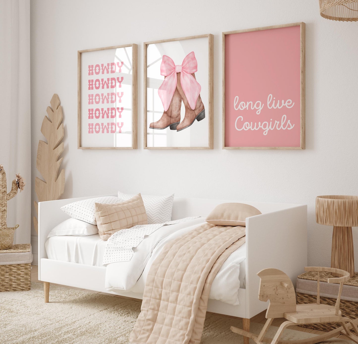 Cowgirl Boots Wall Art Set