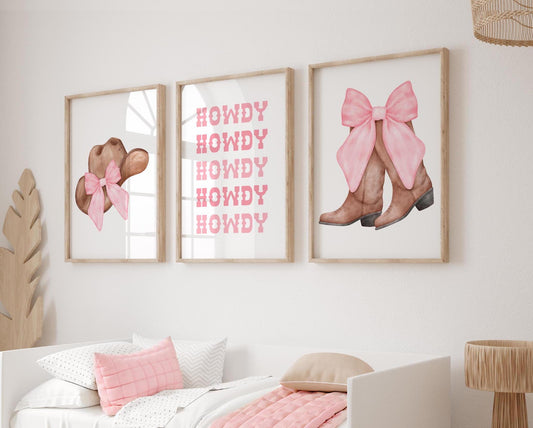 Howdy Cowgirl - Wall Art Set