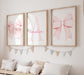 Light Pink Bow Wall Art Set - Personalized