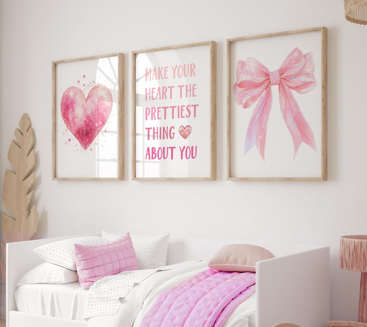 Pink Girly Wall Art Set