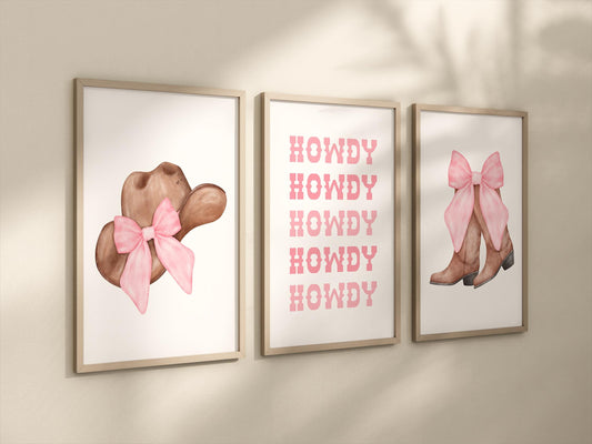 Howdy Cowgirl - Wall Art Set